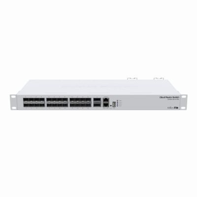 CRS326-24S+2Q+RM Mikrotik 24-Ports 10GBase-X 2-Ports 40GBase-X QSFP+ Single Port Fast Ethernet Layer 3 Managed Gigabit Ethernet Switch