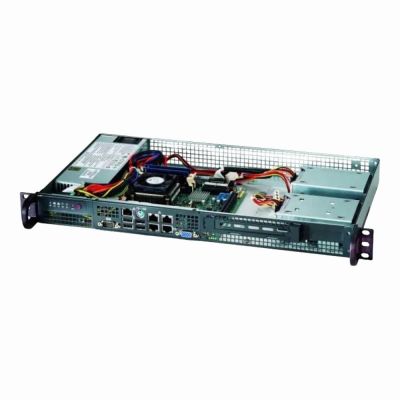 CSE-505-203B Supermicro SuperChassis CSE-505-203B 200W 1U Rackmount Server Chassis (Black)