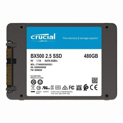 CT480BX500SSD1 Crucial BX500 480GB 3D-NAND SATA 2.5-Inch Solid State Drive