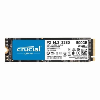 CT500P2SSD8 Crucial P2 500GB NVMe PCIe 3.0 x4 Solid State Drive