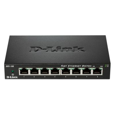 DES-108/B D-Link 8-Port 10/100Base-TX Layer 2 Unmanaged Fast Ethernet Switch