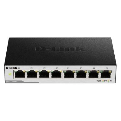 DGS-1100-08 D-Link 8-Port Fast Ethernet 10/100 Switch Fanless