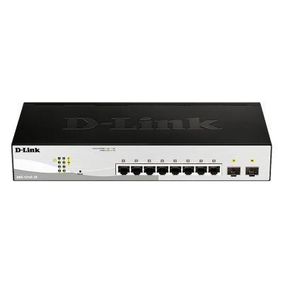 DGS-1210-10MP D-Link 8-Port Gigabit PoE+ Managed Switch with 2 SFP Slots
