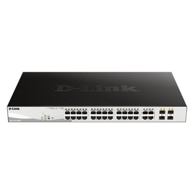 DGS-1210-28MP D-Link 24-Port PoE Gigabit Switch 4 Combo RJ-45/SFP Layer 2 Managed