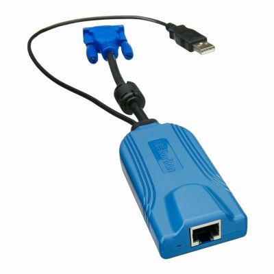 D2CIM-VUSB Raritan Dominion KX2 1 x Port RJ-45 To VGA 15-Pin Male Connector + USP Male Connector Interface Cable Module
