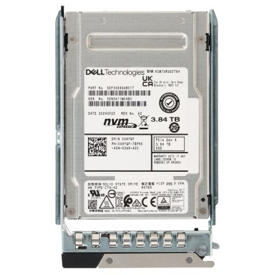 0XHYGF Dell 3.84TB NVMe PCIe Gen4 x4 U.2 2.5-inch 3D TLC 1DWPD SSD