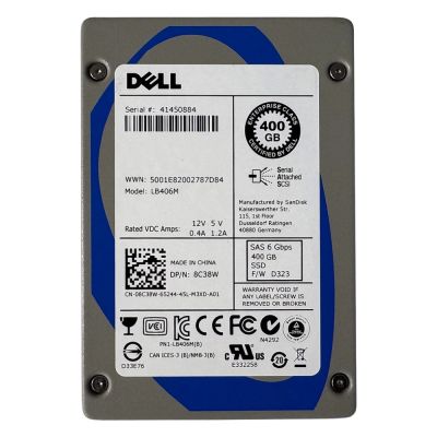 8C38W Dell 400GB MLC SAS 6Gbps 2.5-inch Internal Solid State Drive for PowerVault Servers