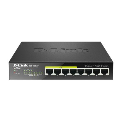 DGS-1008P D-Link 8-Port Gigabit PoE Switch 4 PoE Ports 10/100/1000Base-T