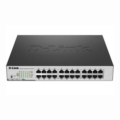 DGS-1100-24P D-Link DGS-1100 Series 12 x Ports PoE 10/100/1000Base-T + 12 x Ports GE Layer 3 Managed Rack-Mounable Gigabit Ethernet Network Switch