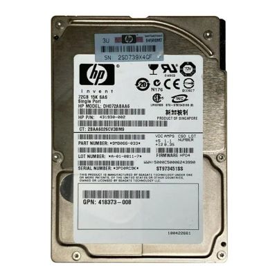 DH072ABAA6 HP 72GB 15K RPM 3Gb/s SAS 2.5-Inch Hard Drive