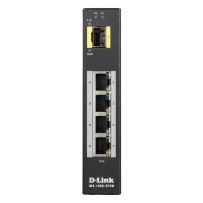 DIS-100G-5PSW D-Link 5-Port Gigabit Unmanaged Industrial PoE Switch