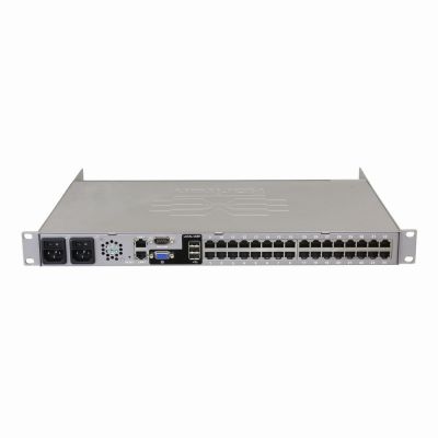 DKX2-132 Raritan Inc. Dominion KX II 32 x Ports RJ-45 + 1 x Port Modem DB-9 + 1 x Port VGA 15-Pin 2 x Ports RJ-45 LAN Rack-mountable KVM Switch