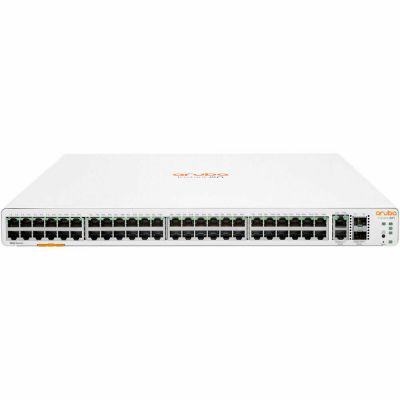 JL809A HP Aruba Instant On 1960 48 x Ports 10/100/1000 PoE + 2 x Ports 10 Gigabit SFP+ + 2 x Ports 100/1000/10GBase-T Rack-Mountable Layer 3 Managed Gigabit Ethernet Network Switch