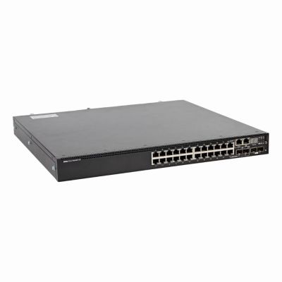 DVH7N Dell EMC Networking N3000 Series N3024ET-ON 24 x Ports 10/100/1000 + 2 x Ports 10 Gigabit SFP+ + 2 x Ports 1000Base-T Combo Rack-Mountable 1U Layer 3 Managed Gigabit Ethernet Network Switch