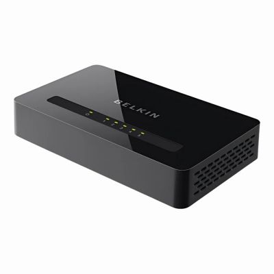 E4G0510 Belkin 5 x Ports 1000Base-T RJ-45 Rack-mountable Gigabit Ethernet Network Switch