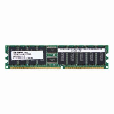 EBD10RD4ADFA-7B Elpida 1GB DDR266MHz PC2100 ECC Registered RDIMM 184-pin