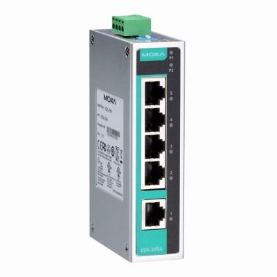 EDS-205A-T Moxa Unmanaged with 5 10/100BaseT(X) ports Ethernet switch