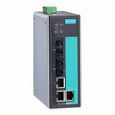 EDS-405A-MM-ST Moxa Entry-level managed with 3 10/100BaseT(X) ports, and 2 100BaseFX multi-mode ports with ST connectors Ethernet switch