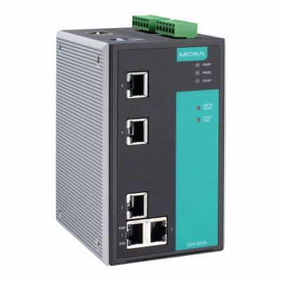 EDS-505A Moxa Managed 5-Port 10/100BaseT(X) Industrial Ethernet Switch