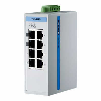 EKI-5528I-AE Advantech 8 x Ports 10/100Base-T Layer 2 Fast Ethernet Industrial Switch