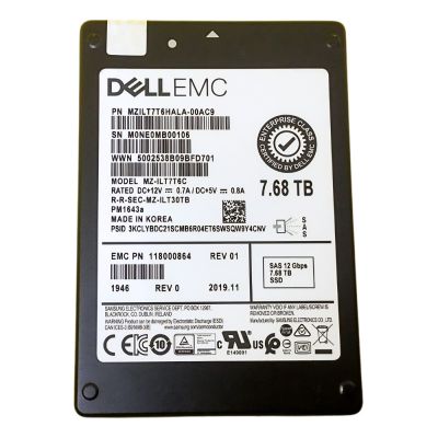 118000864 Samsung PM1643a 7.68TB SAS 12Gbps 2.5-inch SSD (EMC OEM)