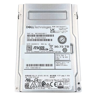 118001063-01 Samsung PM1733 30.72TB NVMe PCIe Gen4 x4 U.3 15mm SSD (EMC OEM)