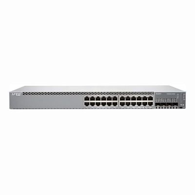 EX2300-24T-DC Juniper EX2300 Series EX2300-24T 24 x RJ-45 Ports 10/100/1000Base-T + 4 x SFP+ Ports Layer 3 Managed Rack-mountable Gigabit Ethernet Network Switch