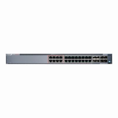 EX4100-24MP-CHAS Juniper EX4100 Series EX4100-24MP 24 x Ports PoE 10/100/1000Base-T + 4 x 10GbE Uplink Ports + 4 x 25GbE Stacking/Uplink Ports Layer 3 Managed 1U Rack-mountable Gigabit Ethernet Network Switch