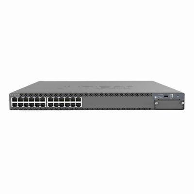 EX4400-24T-AFI Juniper EX4400 Series 24 x Ports 10/100/1000Base-T + 4 x 25GbE Ports + 2 x 100GbE Layer 3 Managed 1U Rack-mountable Gigabit Ethernet Network Switch