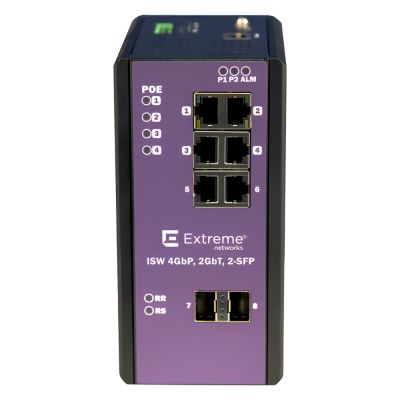 16803 Extreme Networks 4x1G PoE+ 2x1G RJ-45 2xSFP Network Switch