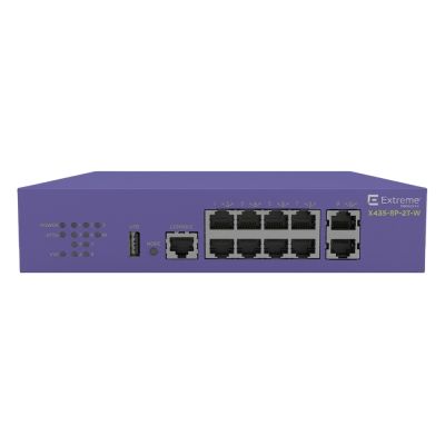 X435-8P-2T-W Extreme Networks 8-Port PoE+ Switch with 4 Uplink Ports