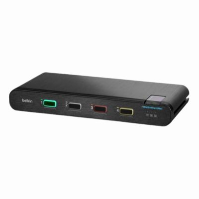 F1DN104KVM-UNN4 Belkin 4 x Ports Universal 2nd Gen Secure KVM Switch
