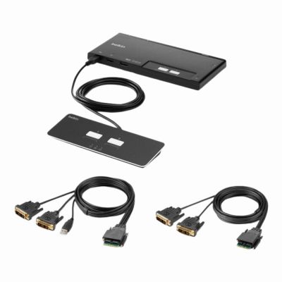 F1DN202MOD-HH-4 Belkin 2 x Ports Dual Head HDMI Modular Secure KVM Switch