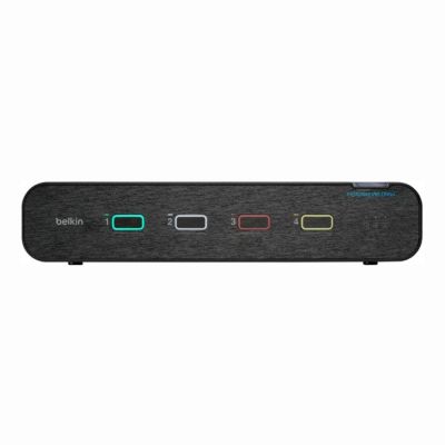 F1DN204KVM-UN-4 Belkin 4 x Ports Dual Head Universal 2nd Gen Secure KVM Switch