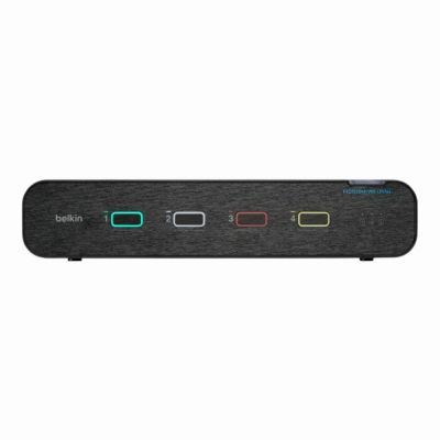 F1DN204KVM-UNN4 Belkin 4 x Ports Dual Head Universal 2nd Gen Secure KVM Switch