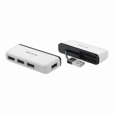 F4U021BT Belkin 4-Port USB-A Ultra-Slim Hub with Tethered USB-A Cable