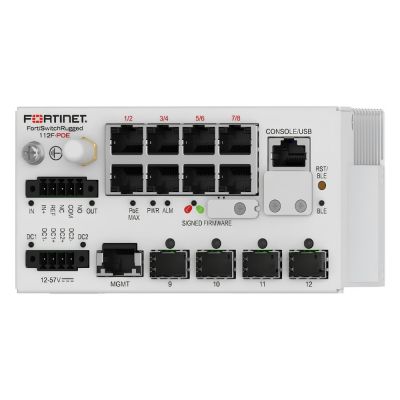 FSR-112F-POE Fortinet 8x1G PoE++ 4x1G SFP Rugged Managed Switch