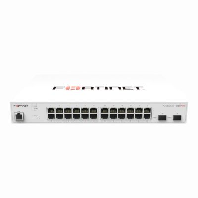FS-124D-POE-NFR Fortinet FortiSwitch 124D-PoE 12 x Ports 10/100/1000Base-T PoE + 12 x Ports 10/100/1000Base-T + 2 x Ports SFP 1U Rack-mountable Layer 2 Gigabit Ethernet Network Switch