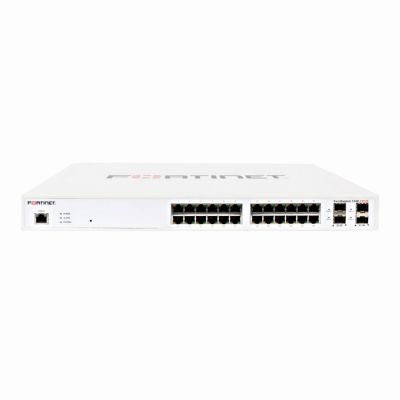 FS-124E-FPOE Fortinet 12 PoE+ RJ-45 12 RJ-45 4 SFP Gigabit Switch