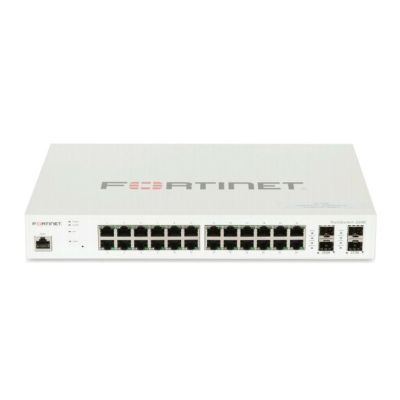 FS-224E Fortinet FortiSwitch 200 Series 224E 24 x Ports 1000Base-T + 4 x Ports SFP Layer 3 Managed 1U Rack-Mountable Gigabit Ethernet Network Switch