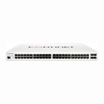 FS-248E-FPOE Fortinet FortiSwitch 200 Series 248E-FPoE 48 x Ports PoE+ 1000Base-T + 4 x Ports SFP Layer 3 Managed 1U Rack-Mountable Gigabit Ethernet Network Switch