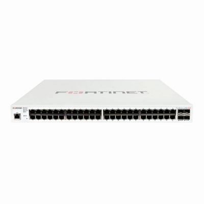 FS-248E-POE Fortinet FortiSwitch 200 Series 24 x Ports 1000Base-T PoE + 4 x Ports Gigabit SFP + 24 x Ports 1000Base-T 1U Rack-mountable Layer 3 Managed Gigabit Ethernet Network Switch