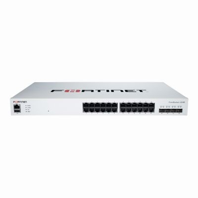 FS-424E Fortinet FortiSwitch 400 Series 424E 24 x RJ-45 Ports 1000Base-T + 4 x SFP+ Ports Layer 2 Managed 1U Rack-mountable Gigabit Ethernet Network Switch