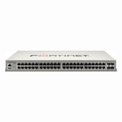 FS-448E-POE Fortinet FortiSwitch 400 Series 448E 48 x Ports 1000Base-T + 4 x SFP+ Ports Layer 2 Managed 1U Rack-mountable Gigabit Ethernet Network Switch