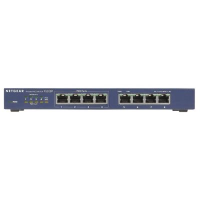 FS108PNA Netgear FS108P 8-Port 10/100 PoE Fast Ethernet Switch