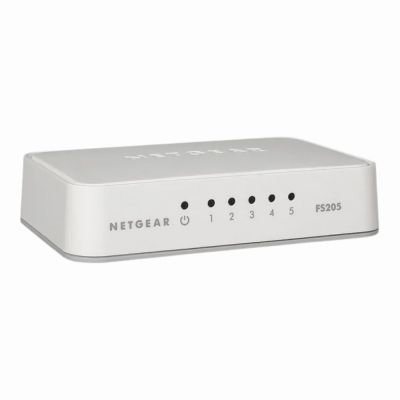 FS205V2 Netgear 200 Series FS205 5 x RJ-45 Ports 10/100Base-T Unmanaged Fast Ethernet Network Switch