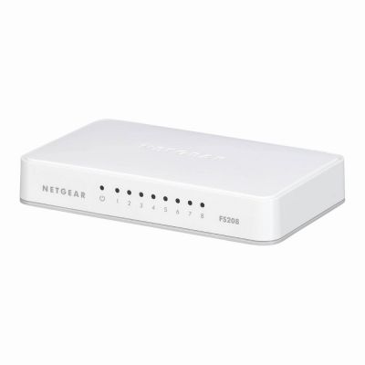 FS208V2 Netgear FS208 V2 8 x RJ-45 Ports 10/100Base-TX Layer 2 Unmanaged Fast Ethernet Network Switch