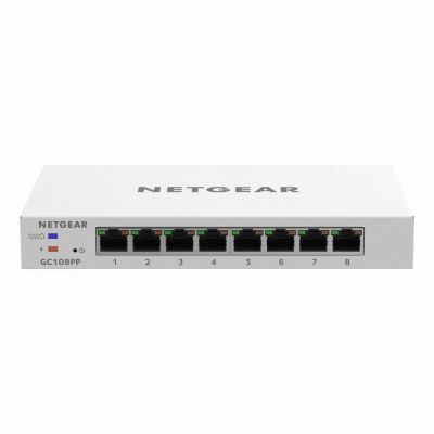 GC108PP Netgear 8 x RJ-45 Ports PoE+ 10/100/1000Base-T Layer 3 Mananged Gigabit Ethernet Insight Smart Cloud Network Switch
