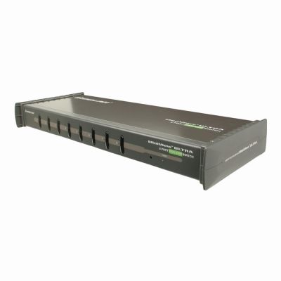 GCS138 Iogear MiniView Ultra 8 x Ports VGA 15-Pin Male 16 x Ports PS/2 Keyboard/Mouse 1U Rack-Mountable KVM Switch