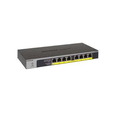 GS108LP Netgear 8-Port PoE+ 10/100/1000Base-T Rack-Mount Unmanaged Switch